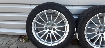 Alu kola 5x112 r17 originál Audi a5 letní pneu - 7