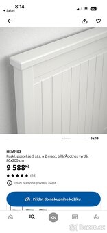 Bílá postel Hemnes Ikea - 7