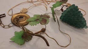 Vintage Art Nouveau Murano Czech Glass Grape Cluster Fruit - 7