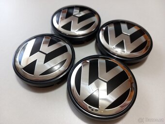 Středové krytky Vw, 56x52mm chrom logo - 7