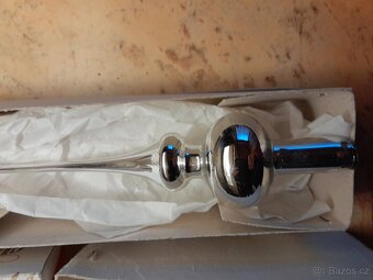 VÁNOČNÍ SKLENĚNÉ STŘÍBRNÉ RETRO OZDOBY SE ŠPICÍ - 7