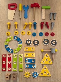 Tooky Toy - Tool Bus Chodítko a pracovní stůl - 7