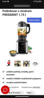 Polévkovar s mixérem PRESIDENT 1,75 l Nový - 7