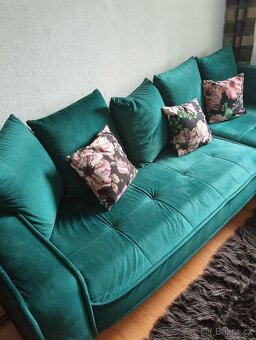 Sedací rohová souprava Tesoro zelená smaragdová - 7