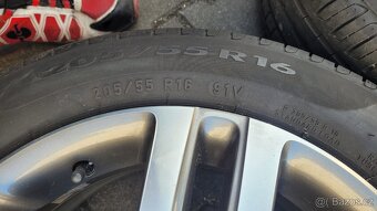 Alu kola VW Golf Touran 205/55 R16 pneu Pirelli 99% - 7