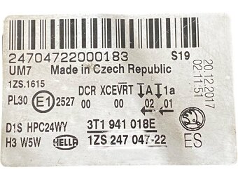 Pravý xenon světlo 3T1941018E Škoda Superb 2 r.v. 2009 - 7