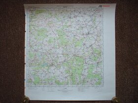 Vojenská tajná mapa Podbořany vojenský újezd Doupov - 7