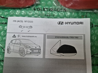 kryty vnějších zrcátek červené Hyundai i10 (AC3) K7431ADE00T - 7