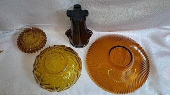 RETRO JANTAROVÉ SKLO UNION ŘÍMSKÁ ČÍŠE - 7