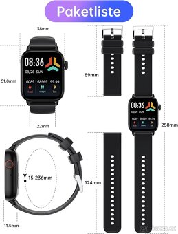 Chytré hodinky LLKBOHA H5 – 1,85" Bluetooth volání, v CZ - 7