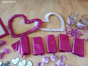 Svatební výzdoba - fuchsiová/purpurová - 7
