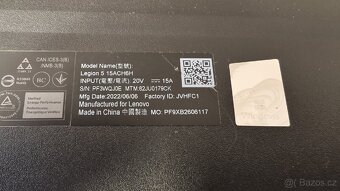 Herní 165hz notebook Lenovo Legion ryzen 5600/3060/1tb ssd - 7