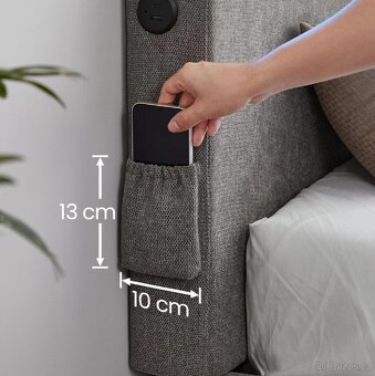 Nová postel s roštem a LED osvětlením - 7