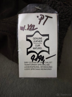 KOŽENÁ BUNDA S KOŽÍŠKEM - PILOTKA, NOVÁ S VISAČKOU - 7