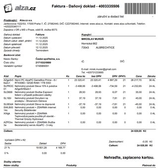 AlzaPC GameBox Prime - i5 / RTX5060 / 32GB RAM / 1TB SSD - 7