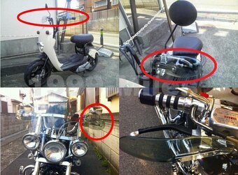 Univerzální deflektory řídítek chopper,naháč,skůtr. - 7