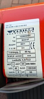 sloupový jeráb Vetter 125 kg - 3 m r. 2011 - 7