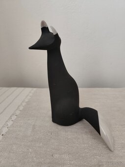 Royal dux čiernobiela líška brusel porcelánová soška - 7