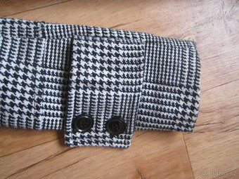 Černobílý kabát zn. Orsay, vel. S/36, perfektní stav - 7