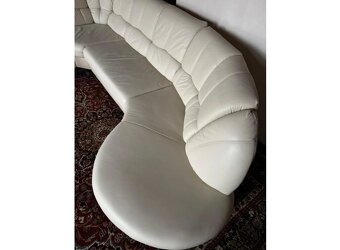 Rohová kožená sedací souprava, 3302 - 7