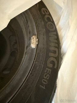 Plechové disky R15 4x vč. letních pneu Kumho Ecowing 185/60 - 7