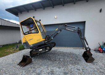 Minibagr VOLVO, rozšiřovací, rychloupínák, výbava, TOP STAV - 7