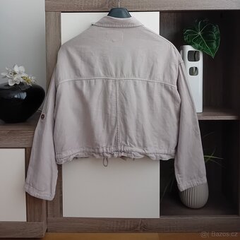 Review dámská lehká cropped bunda vel. Uni bavlna len - 7