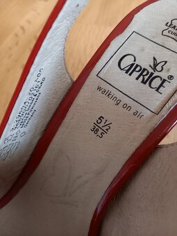 Červené sandály kožené 38,5 - 7
