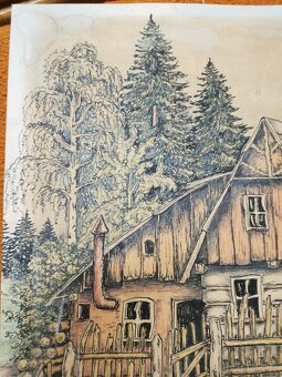 Starý obraz, grafika. - 7