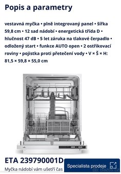 Myčka nádobi ETA - 7