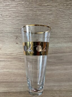 sklenice na sekt flétny na šampaňské retro sklo - 7