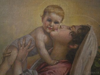 Obraz svatý motiv, malba Karel Medlík 20.9.1860 Nová Paka - 7