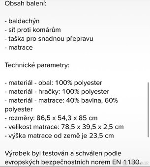 Cestovní postýlka pro nejmenší - 7
