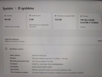 Herní notebook HP OMEN 17 z rtx 4070 a i7 13700HX - 7