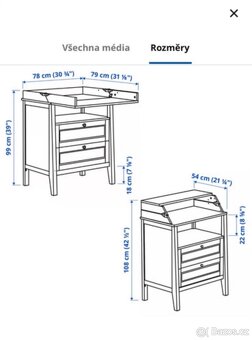 Přebalovací pult/komoda Sundvik Ikea - 7