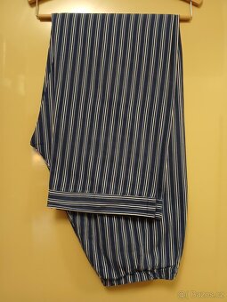 Pánské pyžamo vel. L - XL, plátěné 100% bavlna, proužek - 7