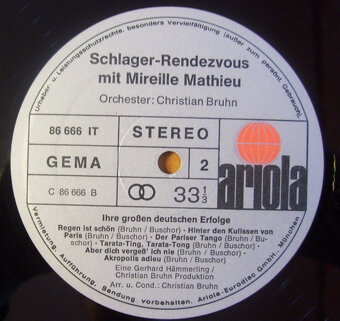 LP Schlager-Rendezvous mit Mireille.. r.1973/258/ - 7