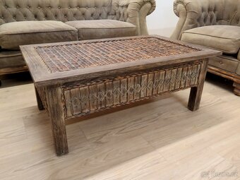 Sedací souprava na terasu (ratan/masiv/látka) - 7