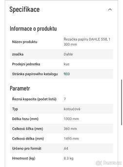 Řezačka papíru, velkoformátová - 7