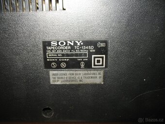 SONY, Tapecorder TC-134SD, audio přehrávač, - 7