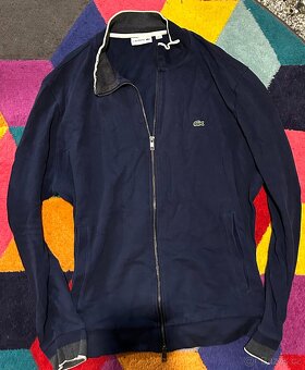 LACOSTE  PÁNSKÝ NAVY SILNÝ BAVLNĚNÝ SVETR XXL - 7