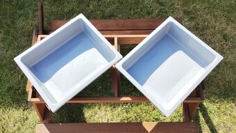 Dětská zahradní lavice s hracím stolem - 7