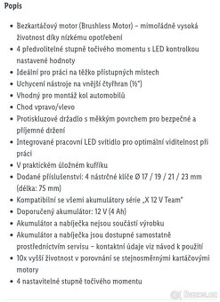 Aku ráz utahovák peformance V12 s baterií a nabíječkou - 7