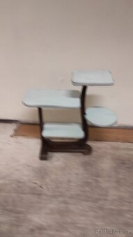 Retro stolek na kvetiny Halabala - 7