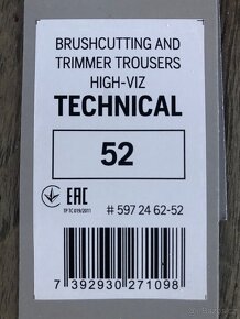 Nové kalhoty Husqvarna Technical pro práci s křovinořezem - 7