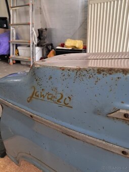 Podsedlový plech na jawa pionýr holubí modř - 7