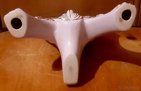 Porcelánové hodiny zlacené - 7