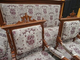 Starožitna sofa 2 křesla - 7