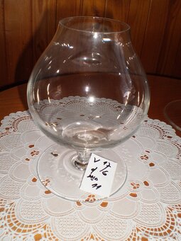 sklo - obří číše  - čiré sklo - výš. 37, 31, 17 cm ++nové++ - 7