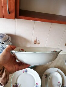 16ks starobylá porcelánová sada nádobí Bohemia - 7